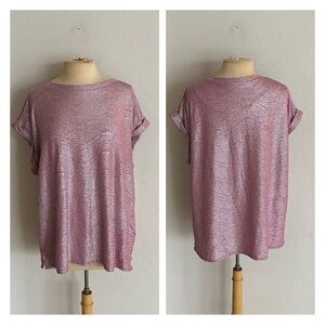 Topshop metallic tee